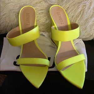 Schutz neon shoes